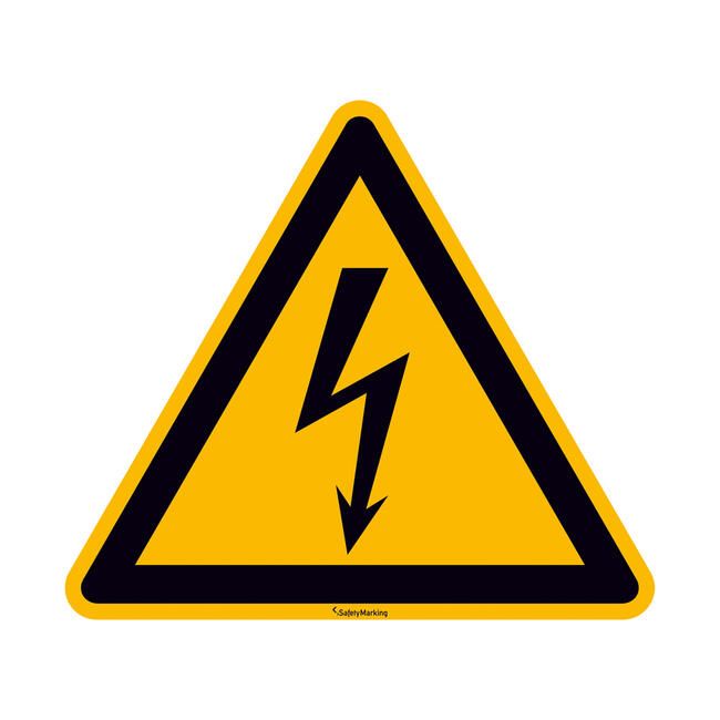 Warnschild für die Kennzeichnung von elektrischer Spannung