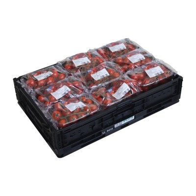 Klappbox mit Tomaten für den Einzelhandel