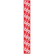 Stiker u obliku procenta-banderola