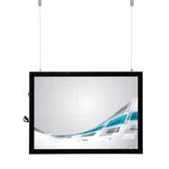 LED világító plakátkeret „Ecomag”, ezüst, kétoldalas