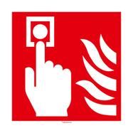 Señal de pulsador (manual) de alarma contra incendios