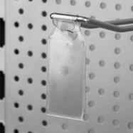 Transparent pocket with swinging clip