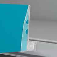 Gripper porta cartel | Para estanterías perforadas