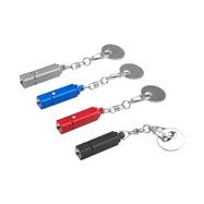 Porta-chaves LED “Square & Coin” com mosquetão para chaves e ficha para carrinho de compras