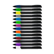 Метална химикалка „Opera M“, черна с цветна зона за захващане