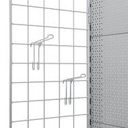 Grid Wall Double Hook with Wire Bridge