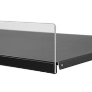 Listón frontal de 5 mm insertable para estantes de metal