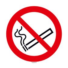 Señal redonda de prohibido fumar