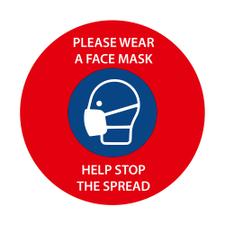 Sticker „Please wear a face mask”