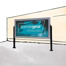 Bannergear® standı "beton ayak", 2 taraflı