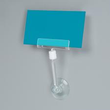 Large Price Holder "Sign Clip" with Suction Cup and Rod