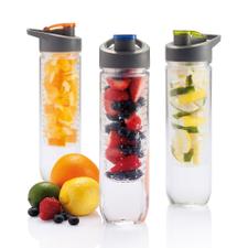 Sticlă de apă cu compartiment pentru fructe