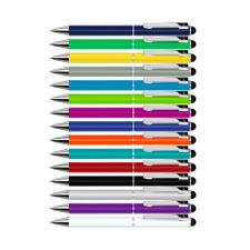 Metal Twist Ballpoint Pen "Straight Si Touch" with barrel end for touch screen operation