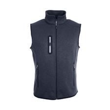 Men's knitted Fleece Vest w/ stand-up Collar