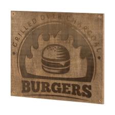 Holzschild Madera „Burgers“