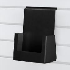 FlexiSlot® Slatwall Steel Leaflet Holder Black