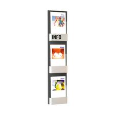3 Section Wall Mounted Leaflet Holder "Edition I"