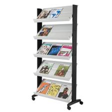 A4 Leaflet Stand on Wheels "Directo" with adjustable shelves