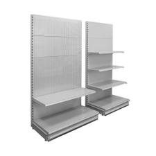 Sistema de paneles perforados «EDEN», estantería de metal con panel posterior perforado
