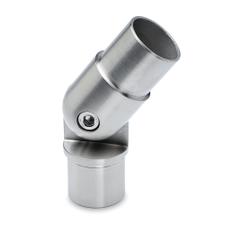 Inner Tube Connector - 90° up to + 90°, stainless steel effect