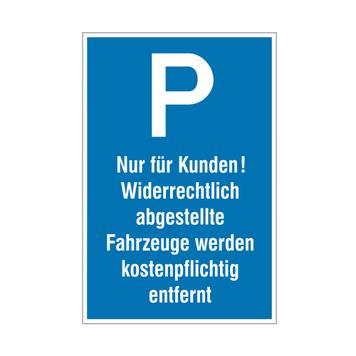 Parkplatz- und Halteverbotsschilder aus Kunststoff