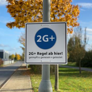 Hinweisschild 3G / 2G / 2G+ Regel