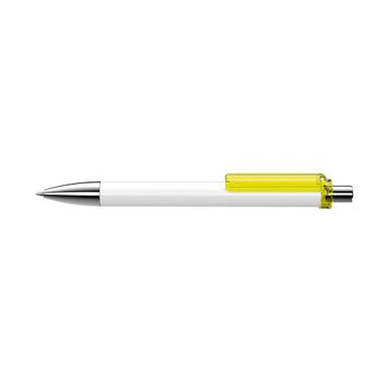 Druckkugelschreiber „Fashion” in schwarz oder weiß mit farbigem Clip