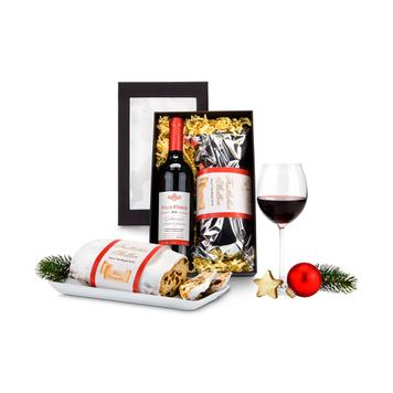 Geschenkset „Rotwein & Stollen“