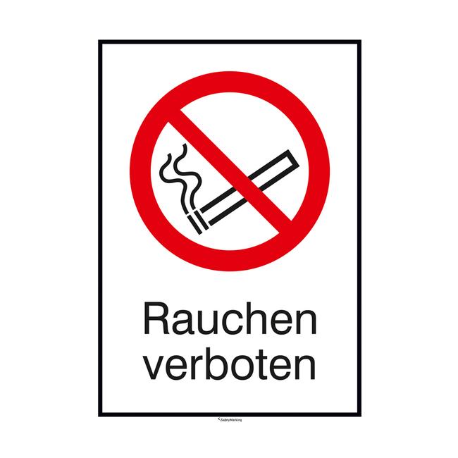 Rauchen verboten-Rauchverbot-Edelstahl-Schild-75 mm Ø-Warnschild-Hinweisschild 