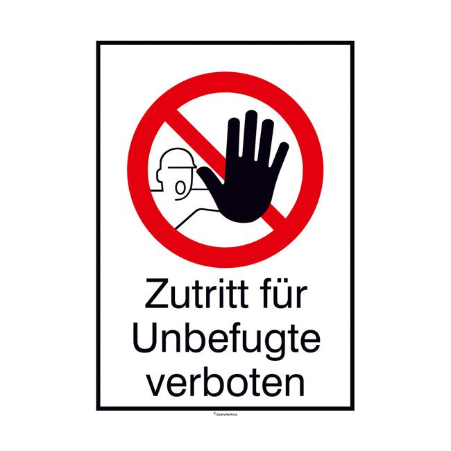 Schild Zutritt für Unbefugte verboten 20cm 11.0833 