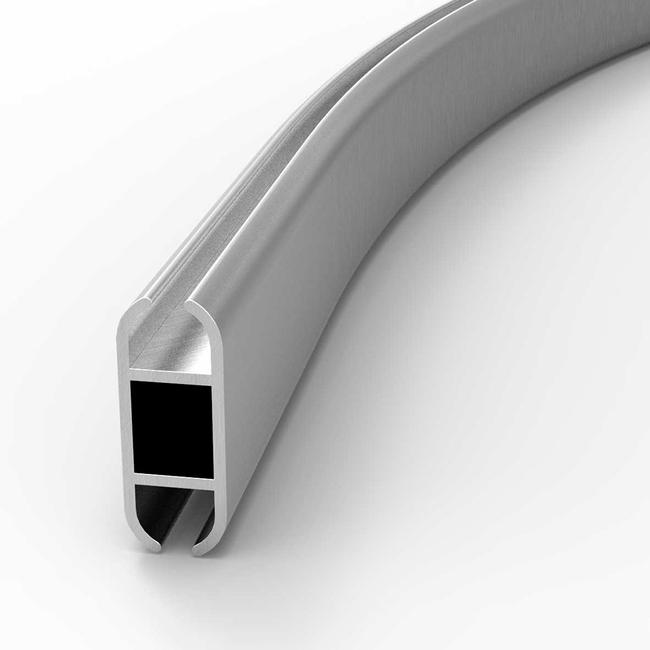 Gebogene Aluminium-Kederschiene flach „Curve”
