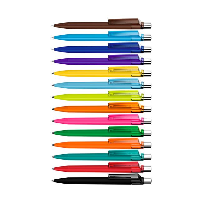 Druckkugelschreiber „ON TOP“ mit farbigem Stopfen im Drücker