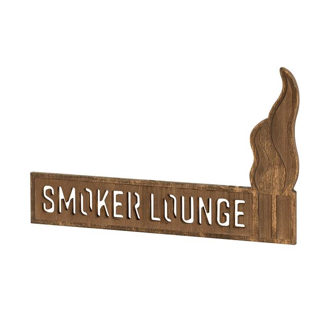 Holzschild „Smoker Lounge“