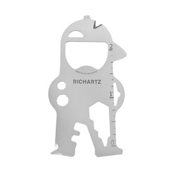 RICHARTZ Key Tool „Bob”, Multifunktionswerkzeug mit 17 Funktionen als Schlüsselanhänger