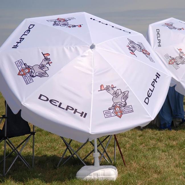 Werbe-Sonnenschirm mit individuellem Druck